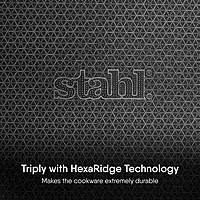 Stahl Artisan Hybrid Triply Frying Pan | Induction & Gas Stove Compatible | Honeycomb Non Stick Fry Pan