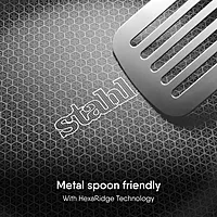 Stahl Artisan Hybrid Triply Frying Pan | Induction & Gas Stove Compatible | Honeycomb Non Stick Fry Pan