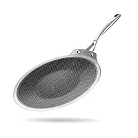Stahl Artisan Hybrid Triply Tawa | Tawa with Induction Base | Non Stick Pan, Stainless Steel Scratch Resistant