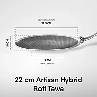 Stahl Artisan Hybrid Triply Tawa | Tawa with Induction Base | Non Stick Pan, Stainless Steel Scratch Resistant