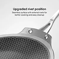 Stahl Artisan Hybrid Triply Tawa | Tawa with Induction Base | Non Stick Pan, Stainless Steel Scratch Resistant