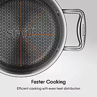 Stahl Artisan Hybrid Triply Stainless Steel Casserole - HexaRidge Coating, Stick-Resistant
