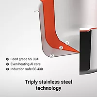 Stahl Artisan Triply Stainless Steel Tea Pan with Lid | Triply Sauce Pan | Induction & Gas Stove Compatible Milk Pan
