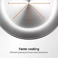 Stahl Artisan Triply Stainless Steel Tea Pan with Lid | Triply Sauce Pan | Induction & Gas Stove Compatible Milk Pan