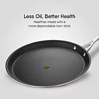 Stahl Artisan Schild Dosa Tawa Triply Stainless Steel + PEEK-Reinforced Non-Stick Dosa Tawa