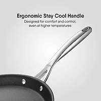 Stahl Artisan Schild Dosa Tawa Triply Stainless Steel + PEEK-Reinforced Non-Stick Dosa Tawa