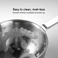 Stahl Artisan Triply Stainless Steel Tadka Pan | Gas & Induction Compatible |