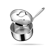 Stahl Artisan Triply Saucepan with Strainer Glass Lid
