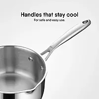 Stahl Artisan Triply Saucepan with Strainer Glass Lid