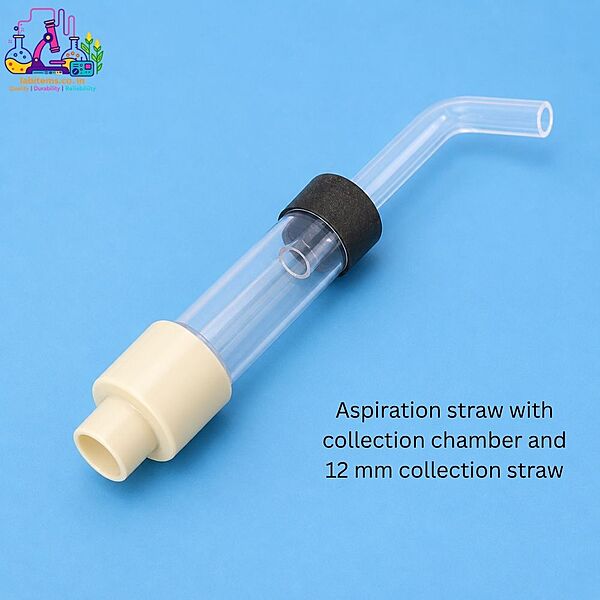 Aspiration straw with collection chamber and 12 mm collection straw