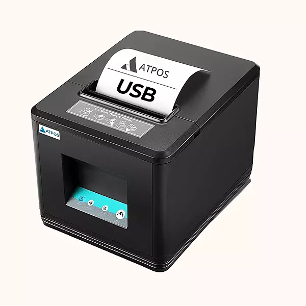 Atpos AT-301 80mm (3 Inch) Thermal Receipt Printer | USB/Bluetooth Interface
