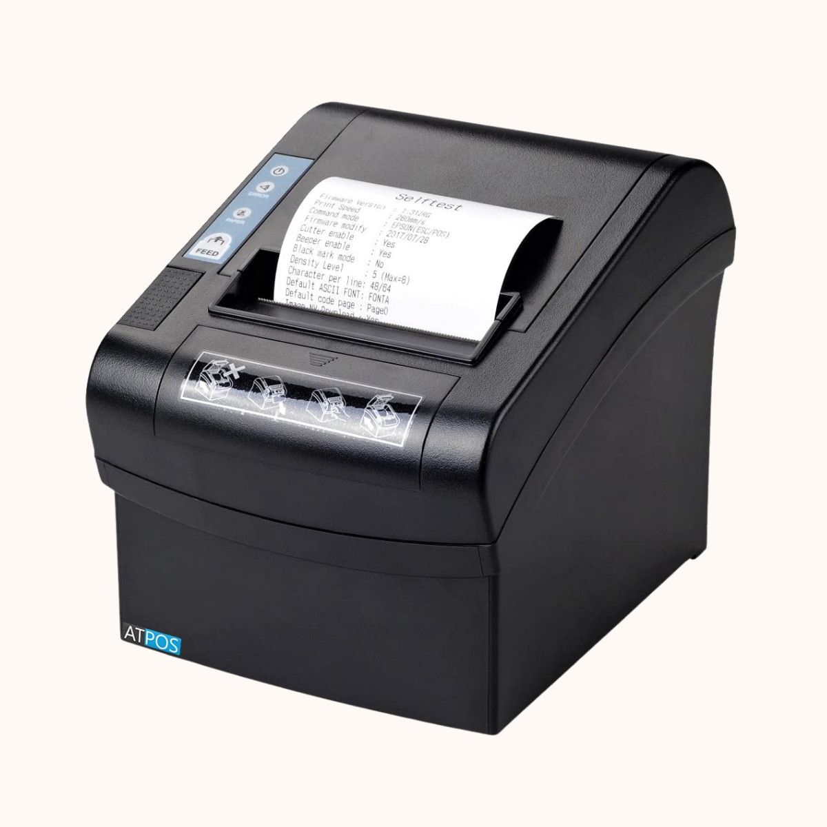 Atpos AT-502 80mm 3 Inch Thermal Receipt Printer (USB+LAN) | Auto Cutter Rated