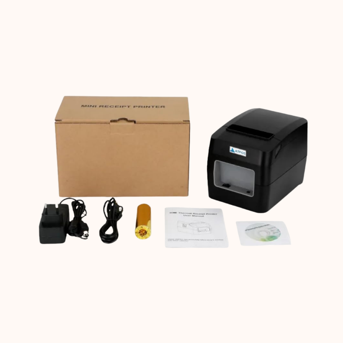 Atpos HL-300 80mm 3 Inch Thermal Receipt Printer | Auto Cutter | USB | USB+BT