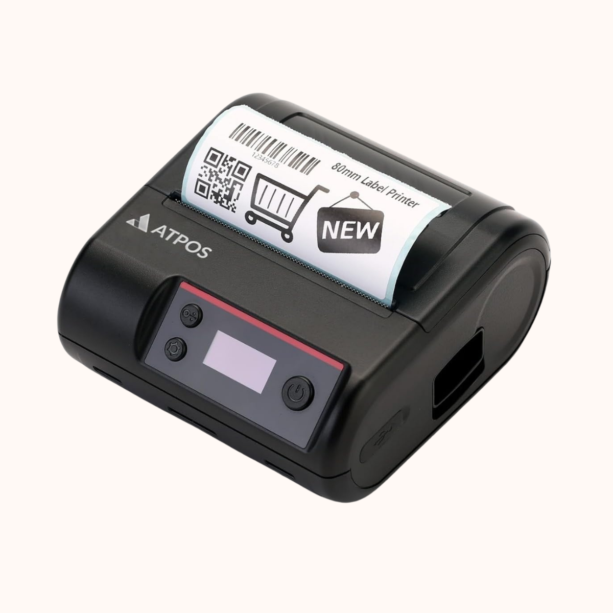 Atpos MD80 80mm 3-Inch Mobile Label Receipt Printer (Dual Mode) | USB+BT