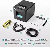 Atpos AT-301 80mm (3 Inch) Thermal Receipt Printer | USB/Bluetooth Interface