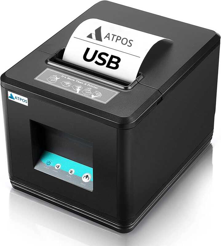 Atpos AT-301 80mm (3 Inch) Thermal Receipt Printer | USB/Bluetooth Interface