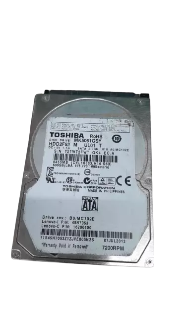 Refurbished Toshiba 500 GB SATA 2.5