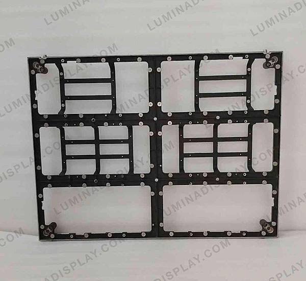 Aluminium diecast indoor LED cabinet 640 x 480 mm, jaali vented type, front service – Lumina