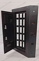 Curved corner MS GI LED cabinet 640 x 800 mm, powder-coated, back service – Lumina Display Systems