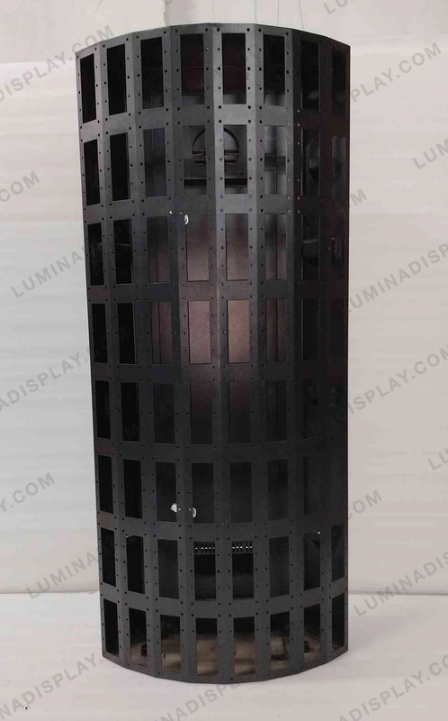 Curved corner MS GI LED cabinet 640 x 1280 mm, powder-coated, back service – Lumina Display Systems