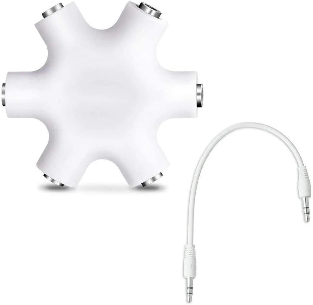 Audio Splitter 1X5 Hexagon Earphone Adaptor Audio Splitter 1X5 Hexagon Earphone Adaptor