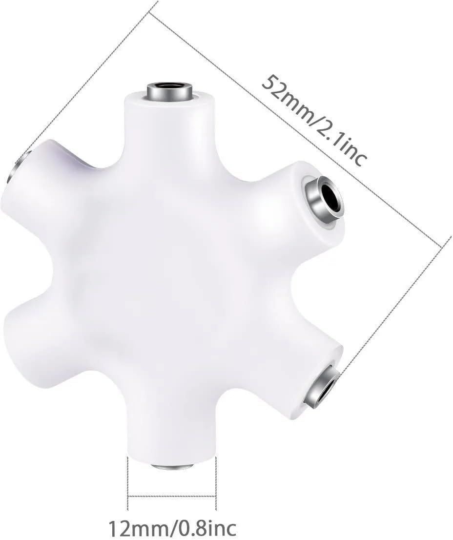 Audio Splitter 1X5 Hexagon Earphone Adaptor Audio Splitter 1X5 Hexagon Earphone Adaptor
