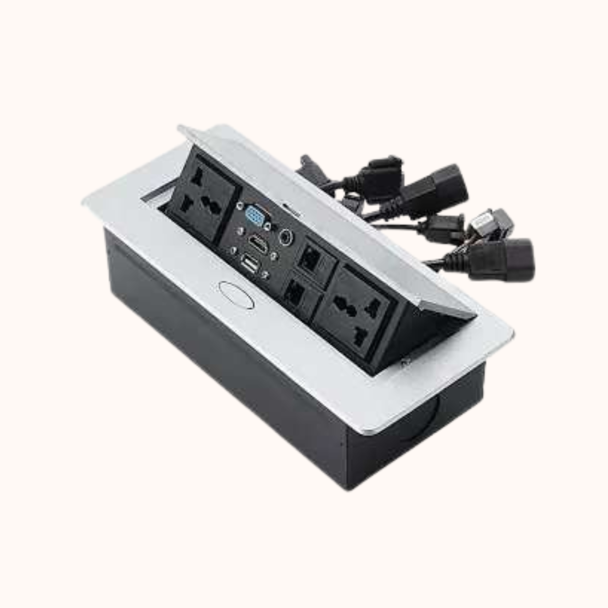 Audiovan Hydraulic SILVER CABLE CUBBY 3 POWER + 2 USB A + C - SBT-007_$P