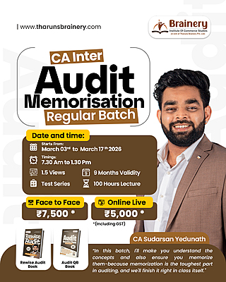 CA Inter – Audit Memorisation Regular Batch