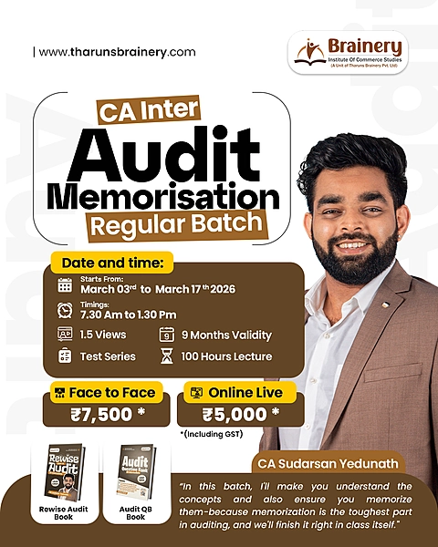 CA Inter – Audit Memorisation Regular Batch
