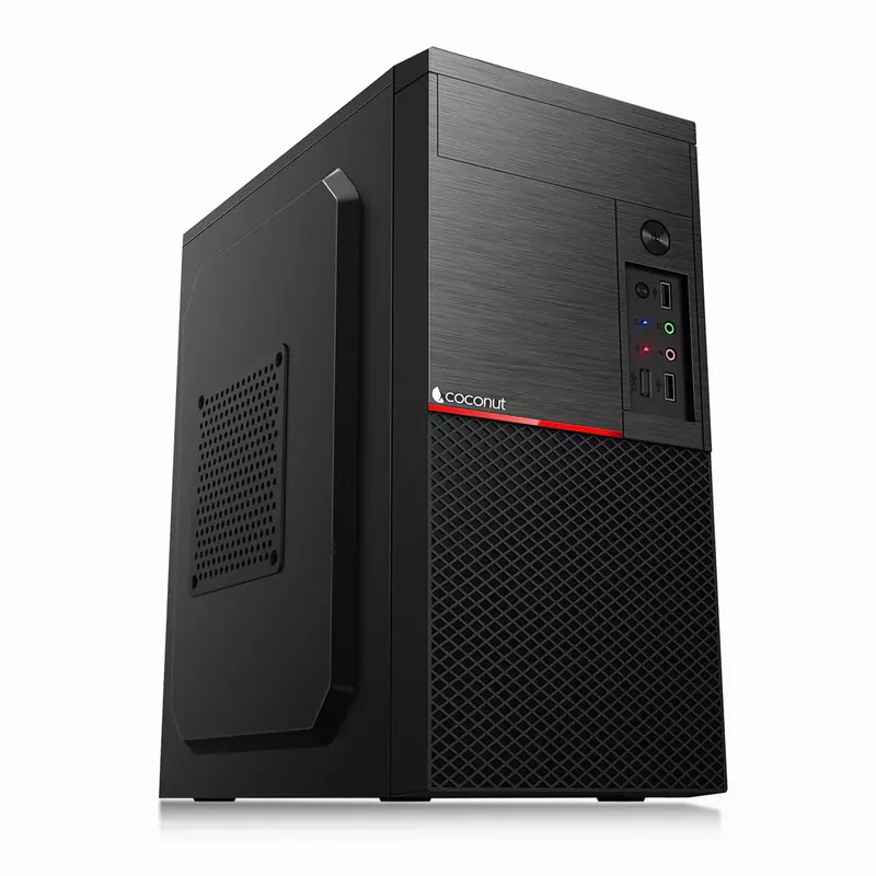 AURA Micro ATX Office Cabinet – SM45 Power Supply Included | Compact Design | Efficient Airflow | Desktop PC Case