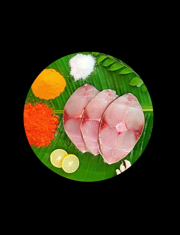 AYAKOORA / SEER FISH STEAKS ( 5 KG UP  )- 500gm net wt