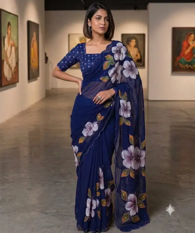 Flora Soft Weightless Chiffon Saree