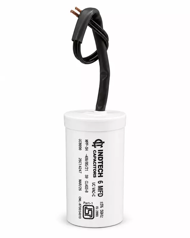 Indtech 6.0  MFD 440V Motor Capacitor