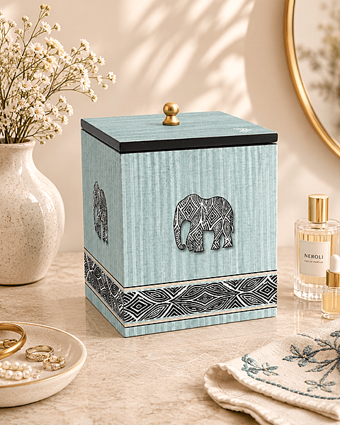 ELEPHANT BLUE VANITY BOX
