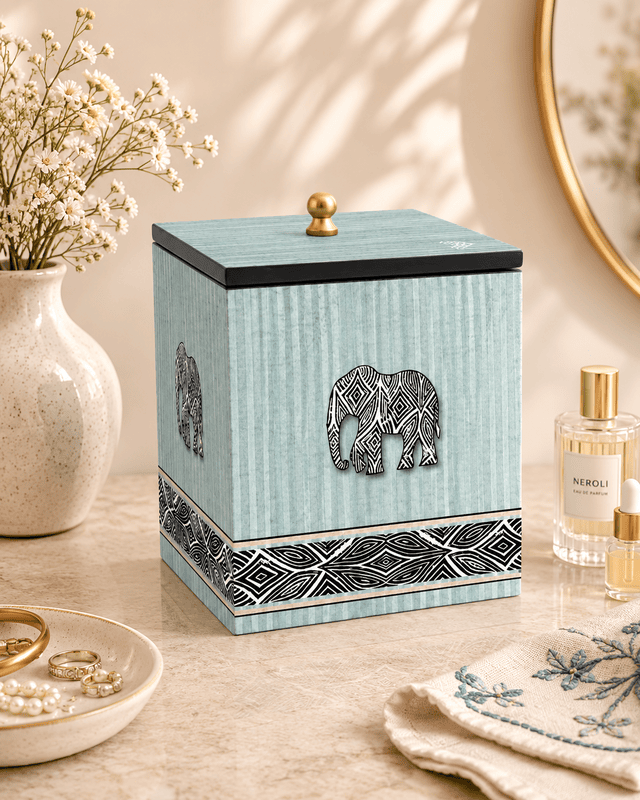 ELEPHANT BLUE VANITY BOX