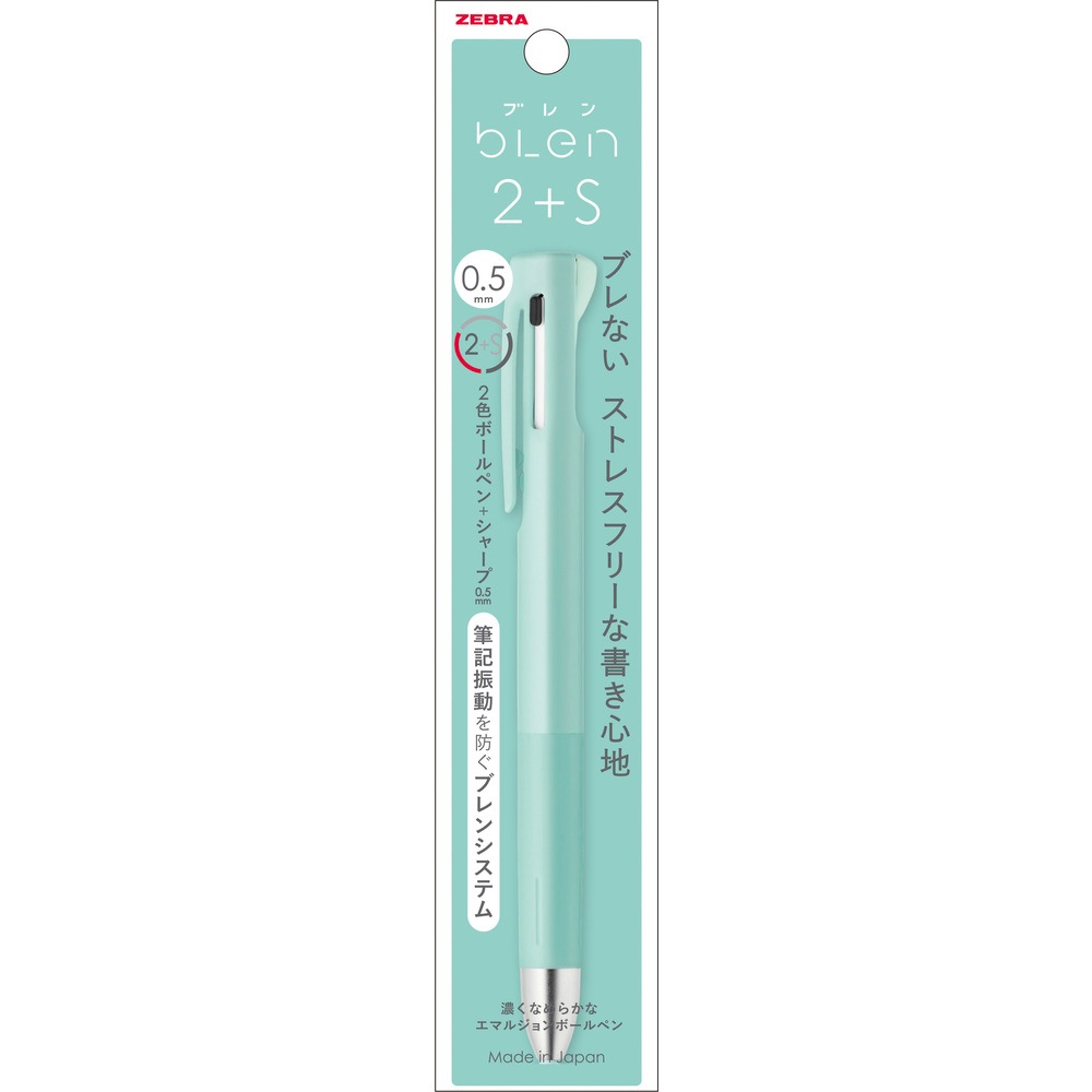Zebra Blen 2+S Pen 0.5 Blue Green