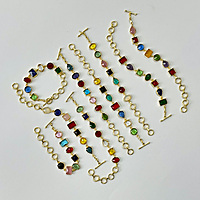 HG 7 Collet Flower Setting Bracelets