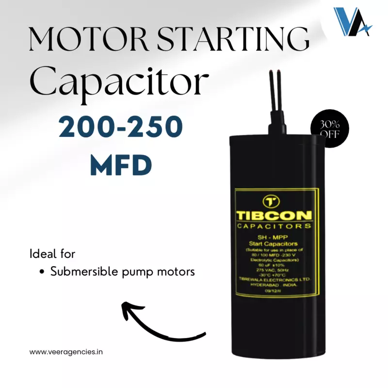 Tibcon 200-250 MFD Motor Starting Capacitor
