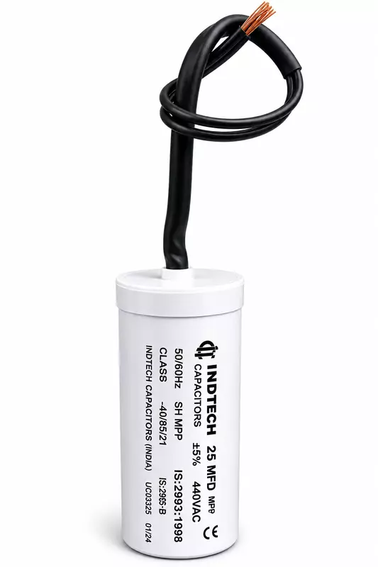Indtech 25 MFD 440V Motor Capacitor