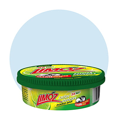 LIMOZ | Dish Wash Round Bar 250G (Pack of 12)