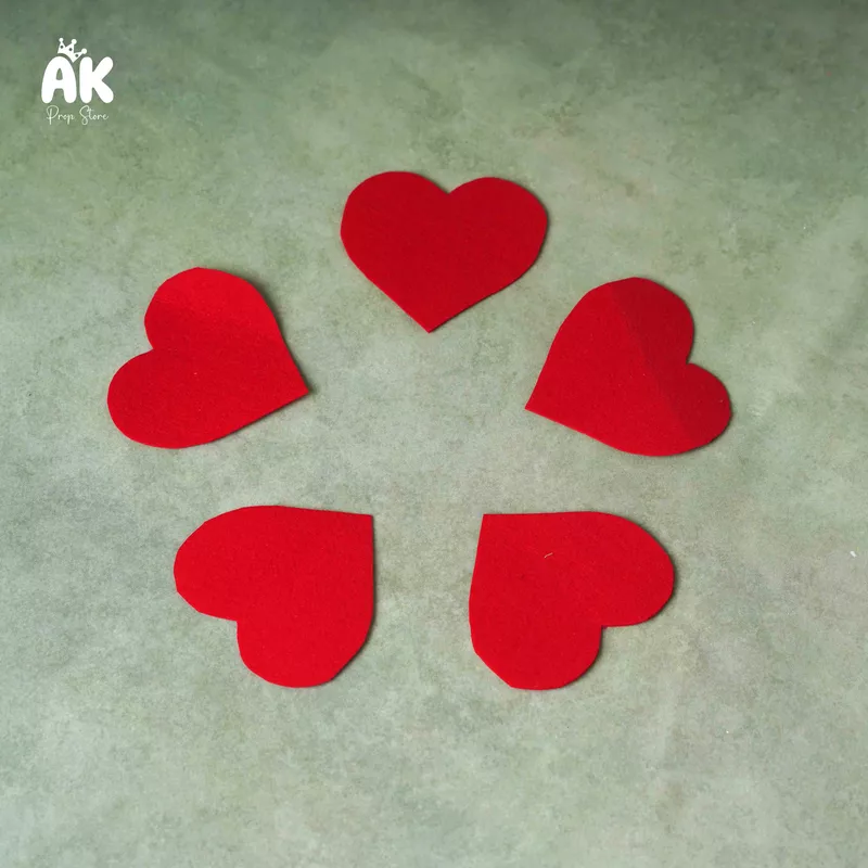Felt Hearts - Set of 5