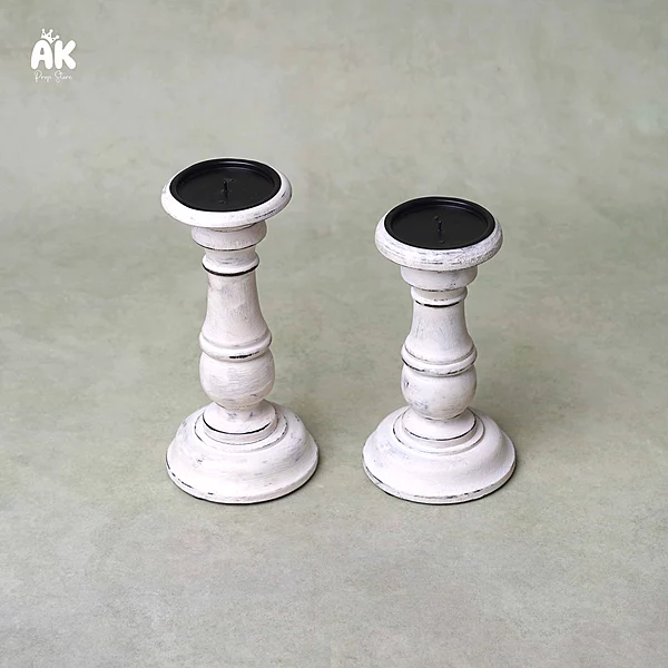 Rustic Candle Stand Set