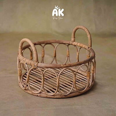 Cane Round Basket