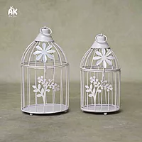 Metal Bird Cage Set