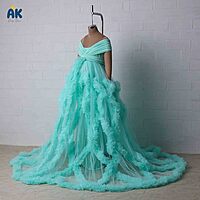 Copy of Olivia Gown - Cyan - M-L