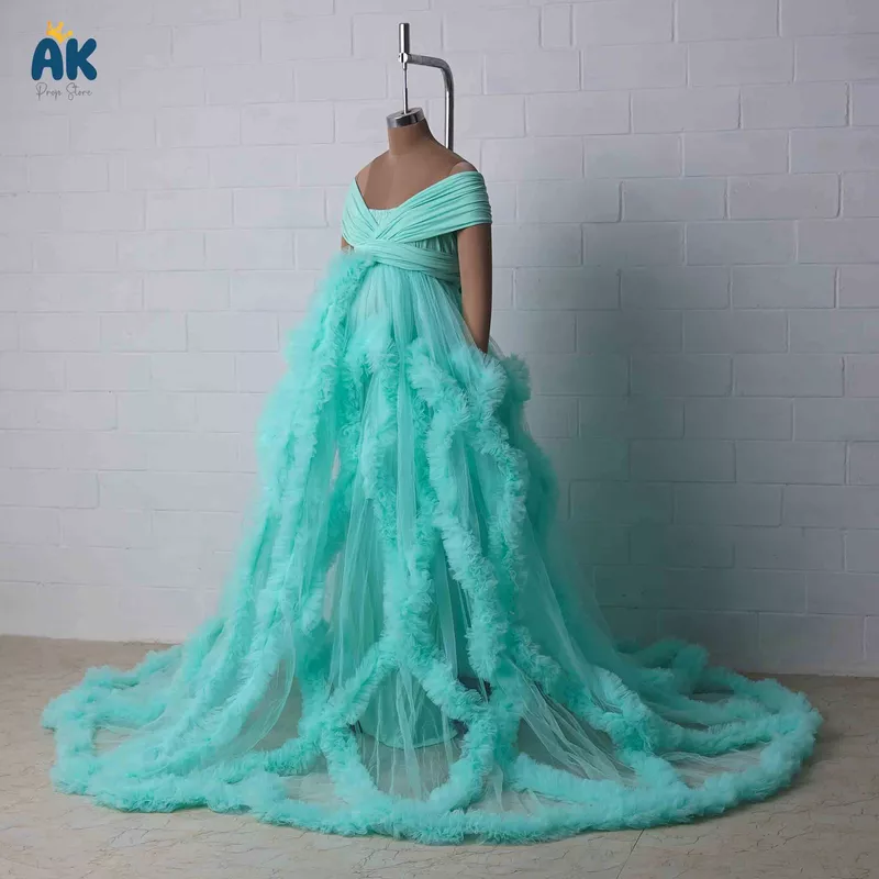 Copy of Olivia Gown - Cyan - M-L