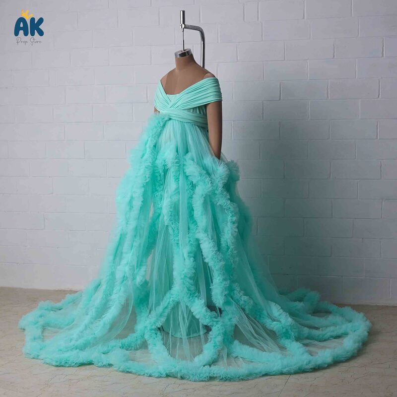 Copy of Olivia Gown - Cyan - M-L