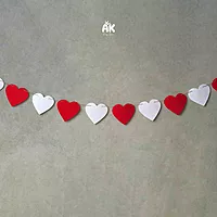 Felt Banner - Hearts