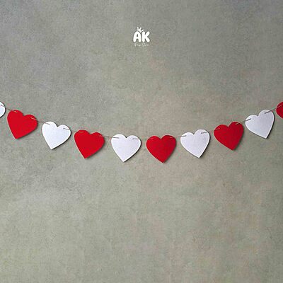 Felt Banner - Hearts