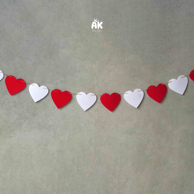 Felt Banner - Hearts